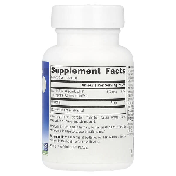 Alternative view of Source Naturals, Sleep Science®, Melatonin, Orange, 5 mg, 50 Lozenges