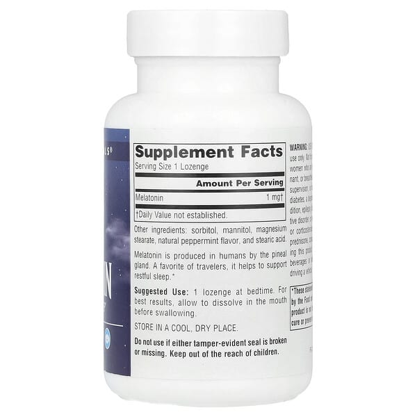 Alternative view of Source Naturals, Sleep Science®, Melatonin, Peppermint, 1 mg, 300 Lozenges