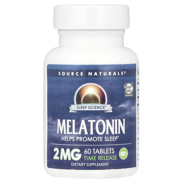 Source Naturals, Sleep Science®, Melatonin, Time Release, 2 mg , 60 Tablets