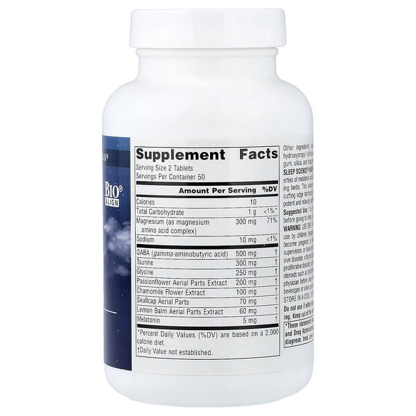 Alternative view of Source Naturals, Sleep Science®, NightRest™ With Melatonin, 100 Tablets