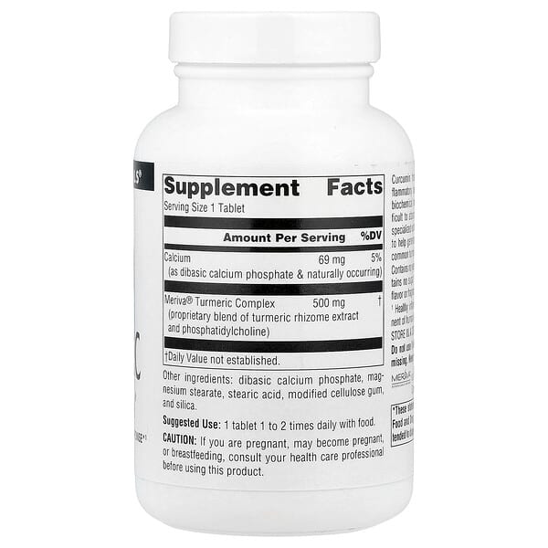 Alternative view of Source Naturals, Turmeric with Meriva®, 120 Tablets