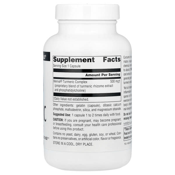 Alternative view of Source Naturals, Turmeric With Meriva®, 500 mg, 120 Capsules