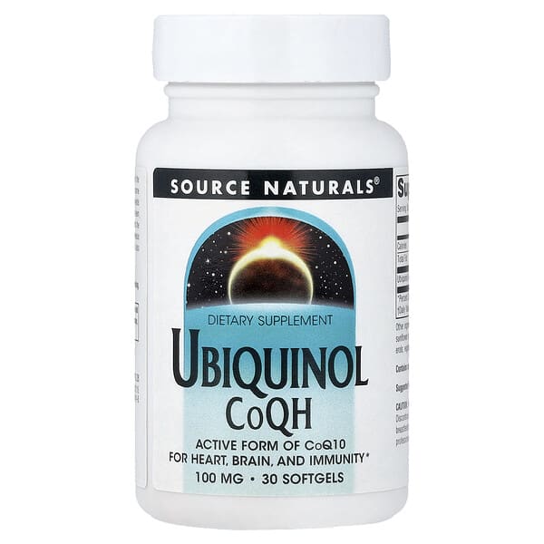 Source Naturals, Ubiquinol, CoQH, 100 mg, 30 Softgels