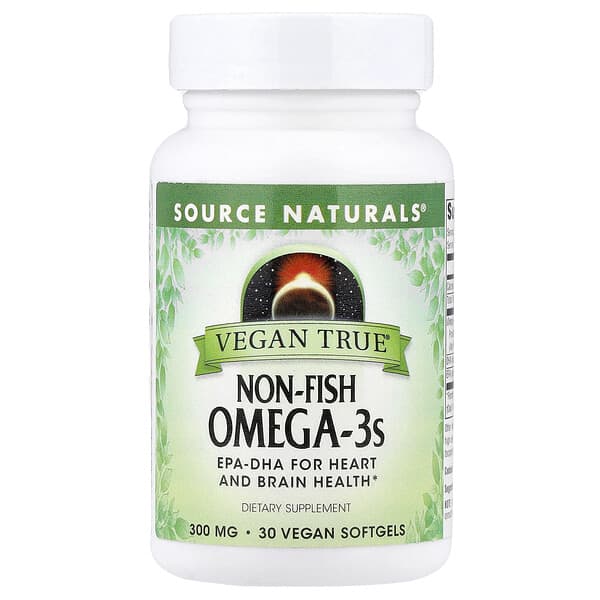 Source Naturals, Vegan True®, Non-Fish Omega-3s, 300 mg, 30 Vegan Softgels