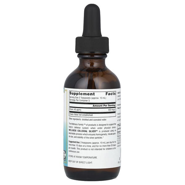 Alternative view of Source Naturals, Wellness Colloidal Silver™, 45 PPM, 2 fl oz (59.14 ml)