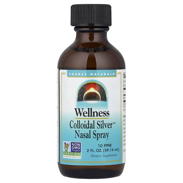 Source Naturals, Wellness, Colloidal Silver™ Nasal Spray, 2 fl oz (59.14 ml)