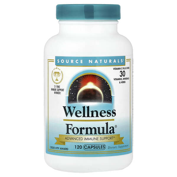 Source Naturals, Wellness Formula®, Advanced Immune Support, 120 Capsules