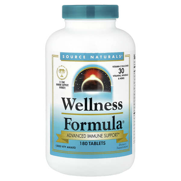 Source Naturals, Wellness Formula®, Advanced Immune Support, 180 Tablets
