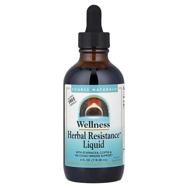 Source Naturals, Wellness Herbal Resistance™ Liquid, Alcohol Free, 4 fl oz (118.28 ml)