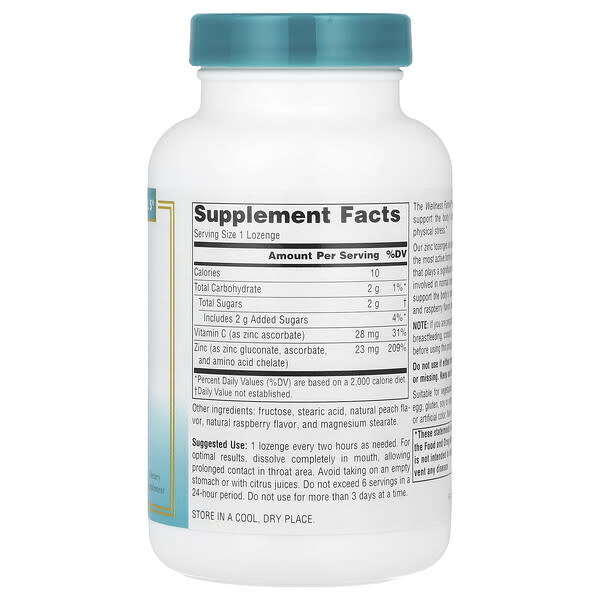 Source Naturals, Wellness Zinc Lozenges™, Peach-Raspberry, 23 mg, 60 Lozenges 2 Source Naturals, Wellness Zinc Lozenges™, Peach-Raspberry, 23 mg, 60 Lozenges - Ảnh 2