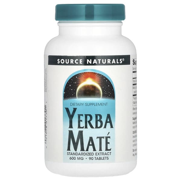 Source Naturals, Yerba Mate, 600 mg, 90 Tablets 2 Source Naturals, Yerba Mate, 600 mg, 90 Tablets