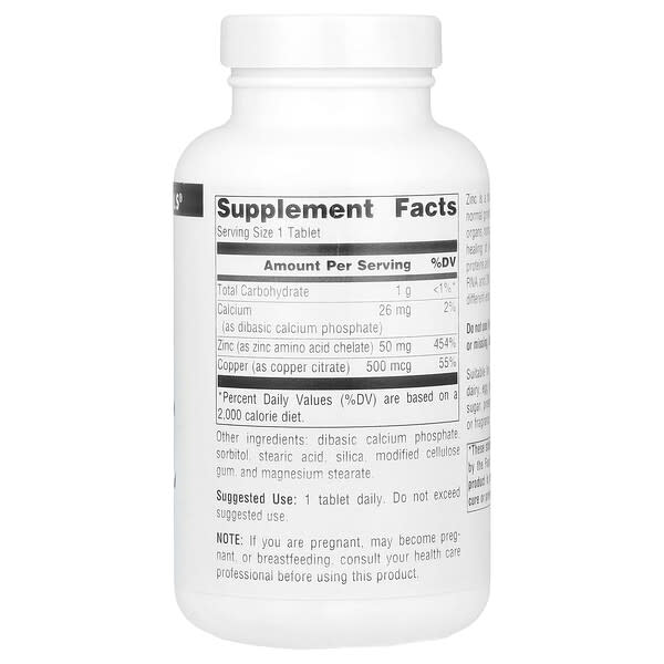 Alternative view of Source Naturals, Zinc, 50 mg, 250 Tablets