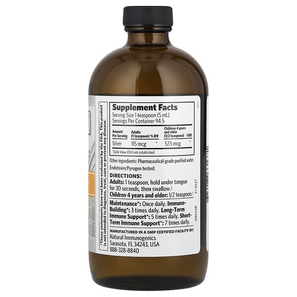 Alternative view of Sovereign Silver, Argentyn 23®, Professional Bio-Active Silver Hydrosol™, 23 PPM, 16 fl oz (473 ml)