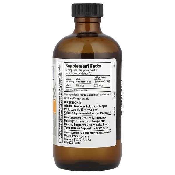 Alternative view of Sovereign Silver, Argentyn 23®, Professional Bio-Active Silver Hydrosol™, 23 PPM, 8 fl oz (236 ml)
