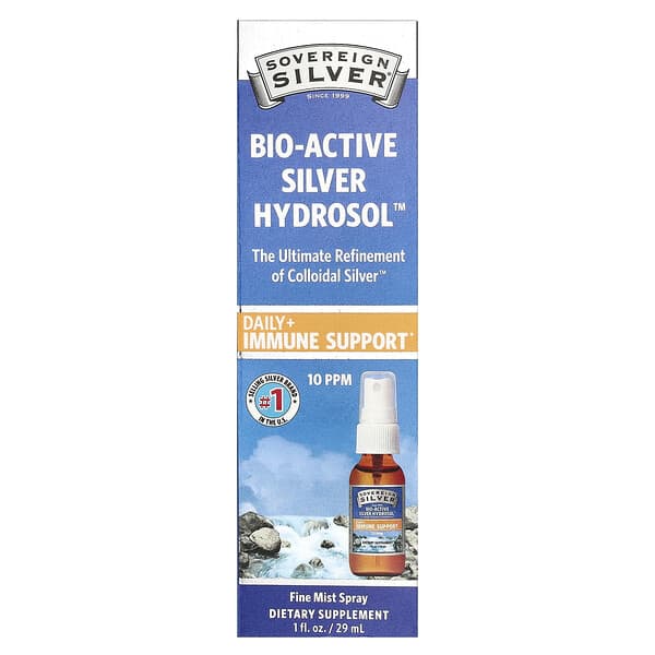 Sovereign Silver, Bio-Active Silver Hydrosol™, Fine Mist Spray, 10 ppm, 1 fl oz (29 ml)