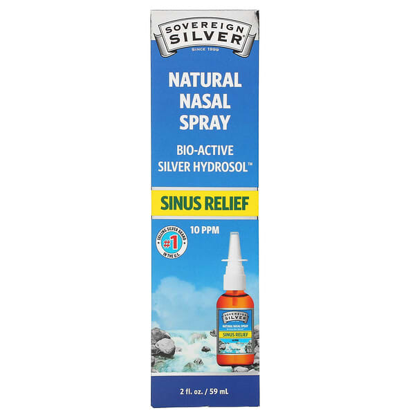 Sovereign Silver, Bio-Active Silver Hydrosol™, Nasal Spray, Sinus Relief, 10 PPM, 2 fl oz (59 ml)