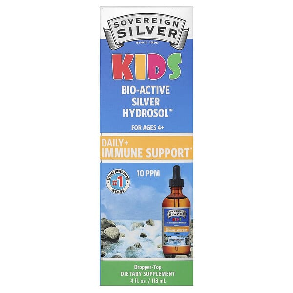 Sovereign Silver, Kids Bio-Active Silver Hydrosol™, Ages 4+, 4 fl oz (118 ml) 4 Sovereign Silver, Kids Bio-Active Silver Hydrosol™, Ages 4+, 4 fl oz (118 ml)