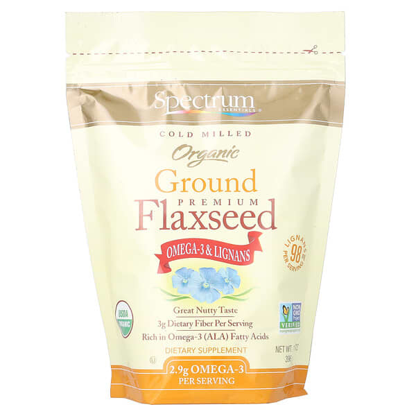 Spectrum Essentials, Organic Ground Premium Flaxseed, 14 oz (396 g)
