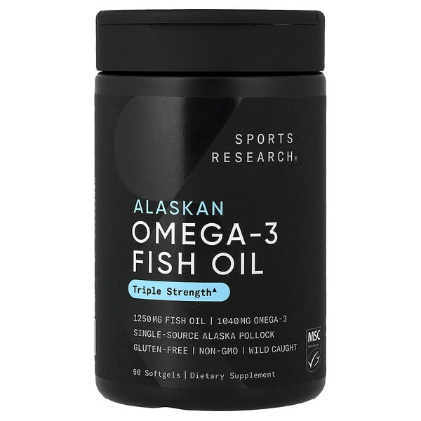 Sports Research, Alaskan Omega-3 Fish Oil, 90 Softgels
