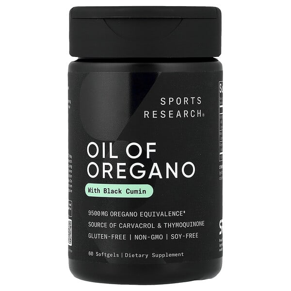 Sports Research, Oil Of Oregano With Black Cumin, 60 Softgels