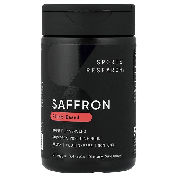 Sports Research, Saffron, 30 mg, 60 Veggie Softgels