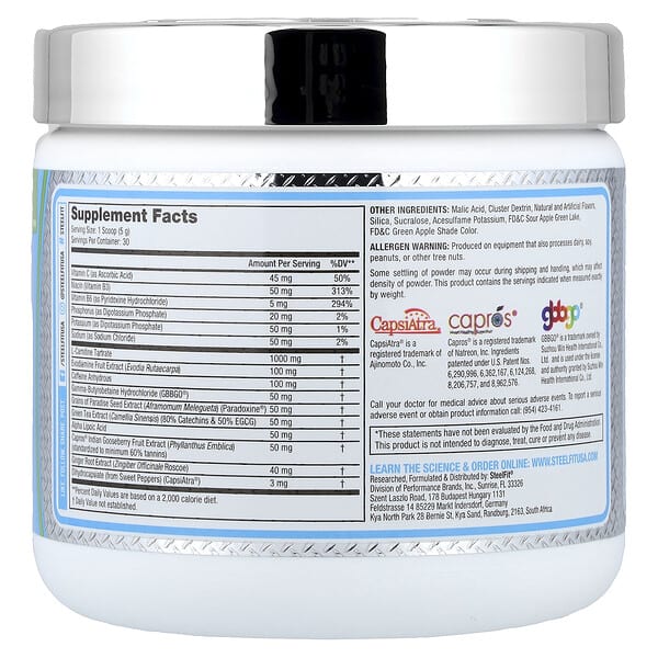 Alternative view of SteelFit, Steel Sweat ™, Metabolic Catalyst + Energy, Green Apple, 5.29 oz (150 g)