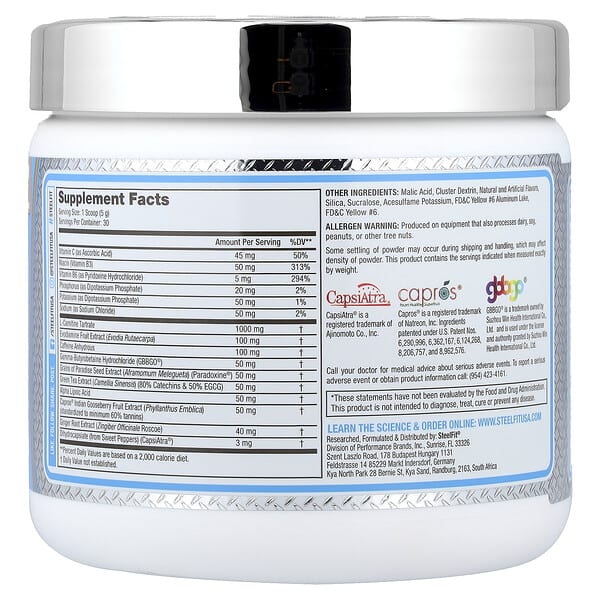 Alternative view of SteelFit, Steel Sweat™, Metabolic Catalyst + Energy, Strawberry Mango, 5.29 oz (150 g)