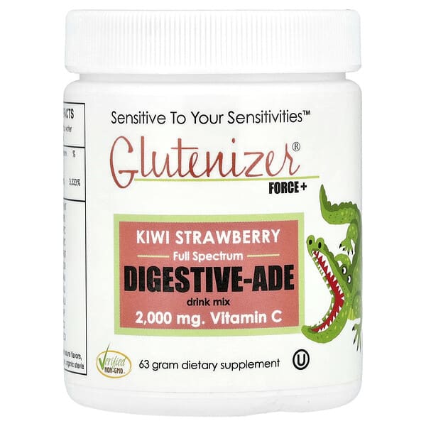 Sufficient C, Glutenizer® Force+, Kiwi Strawberry, 63 g