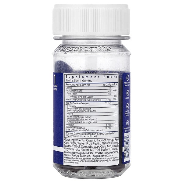 Alternative view of SugarbearPro, Sleep, 5 HTP Amino Gummies, 32 Gummies