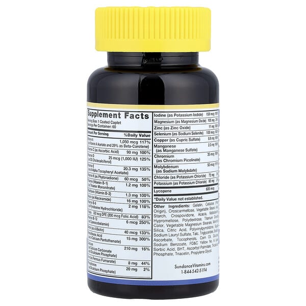 Alternative view of Sundance Vitamins, ABC Complete, Men's Multivitamin & Mineral Formula, 60 Coated Caplets