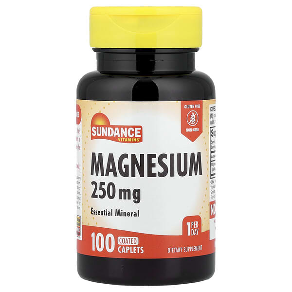 Sundance Vitamins, Magnesium, 250 mg, 100 Coated Caplets