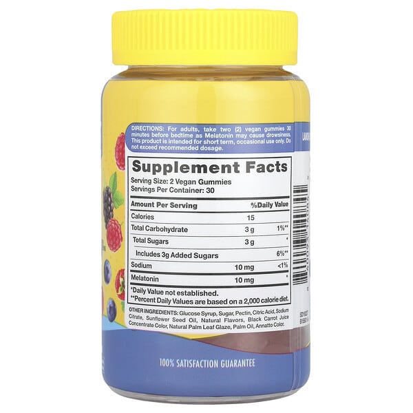 Alternative view of Sundance Vitamins, Melatonin Sleep Gummies, Natural Mixed Berry, 60 Vegan Gummies (5 mg per Gummy)