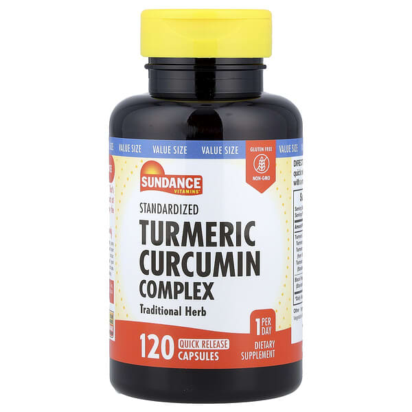 Sundance Vitamins, Standardized Turmeric Curcumin Complex, 120 Quick Release Capsules