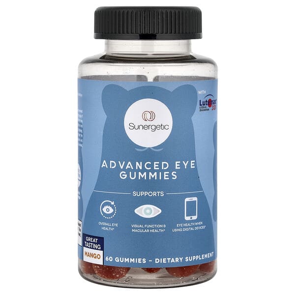 Sunergetic, Advanced Eye Gummies, Mango, 60 Gummies