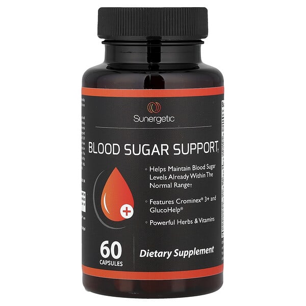 Sunergetic, Blood Sugar Support, 60 Capsules