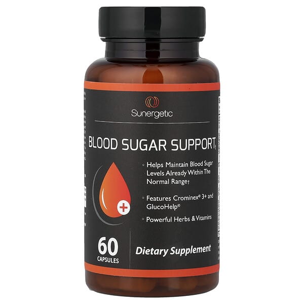 Sunergetic, Blood Sugar Support, 60 Capsules
