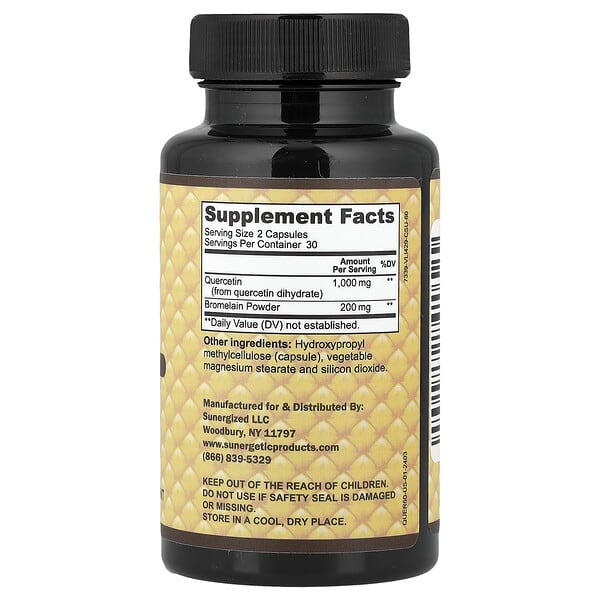 Alternative view of Sunergetic, Quercetin & Bromelain, 60 Capsules