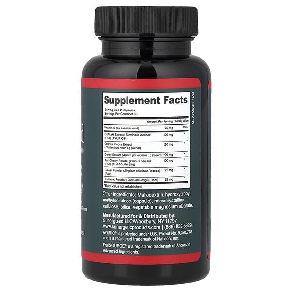 Alternative view of Sunergetic, Uric Acid, 60 Capsules