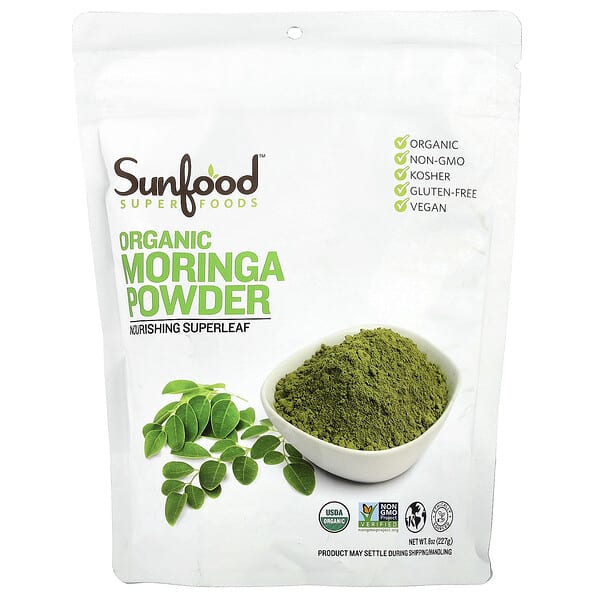 Sunfood, Organic Moringa Powder, 8 oz (227 g)