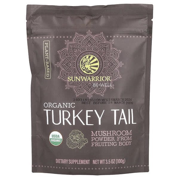Sunwarrior, Be Well, Organic Turkey Tail Mushroom Powder, 3.5 oz (100 g) 2 Sunwarrior, Be Well, Organic Turkey Tail Mushroom Powder, 3.5 oz (100 g)