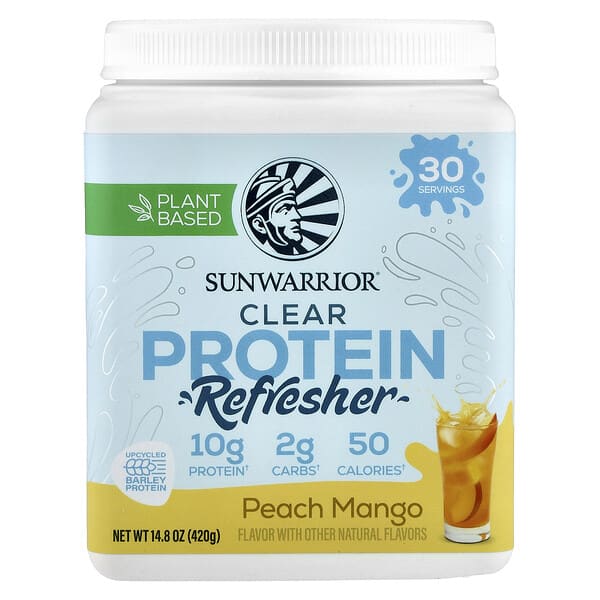 Sunwarrior, Clear Protein Refresher, Peach Mango , 14.8 oz (420 g)