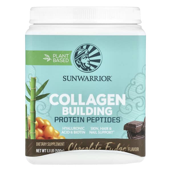 Sunwarrior, Collagen Building Protein Peptides, Chocolate Fudge, 1.1 lb (500 g)