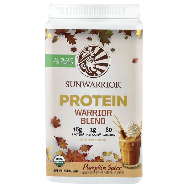 Sunwarrior, Protein Warrior Blend, Pumpkin Spice, 1.65 lb (750 g)