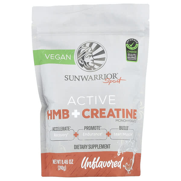 Sunwarrior, Sport, Active HMB + Creatine Monohydrate, Unflavored , 8.46 oz (240 g) 3 Sunwarrior, Sport, Active HMB + Creatine Monohydrate, Unflavored , 8.46 oz (240 g)