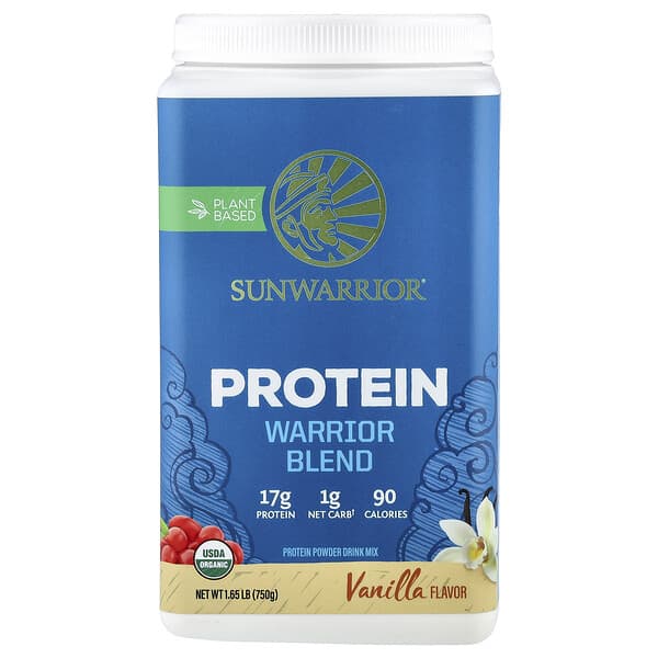 Sunwarrior, Warrior Blend, Protein, Vanilla, 1.65 lb (750 g)