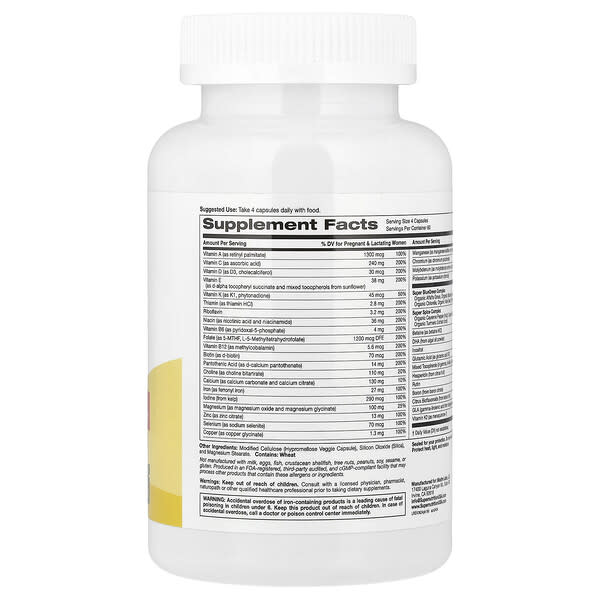 Alternative view of Super Nutrition, Prenatal Multivitamin with Super Greens, Spice Complex, Vitamin C, Choline and Folate, 240 Veggie Capsules