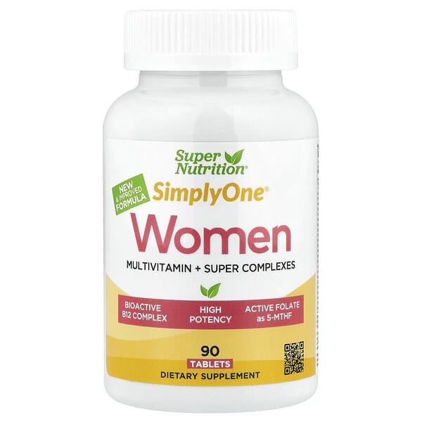 Super Nutrition, Simply One®, Women Multivitamin + Super Complexes, 90 Tablets