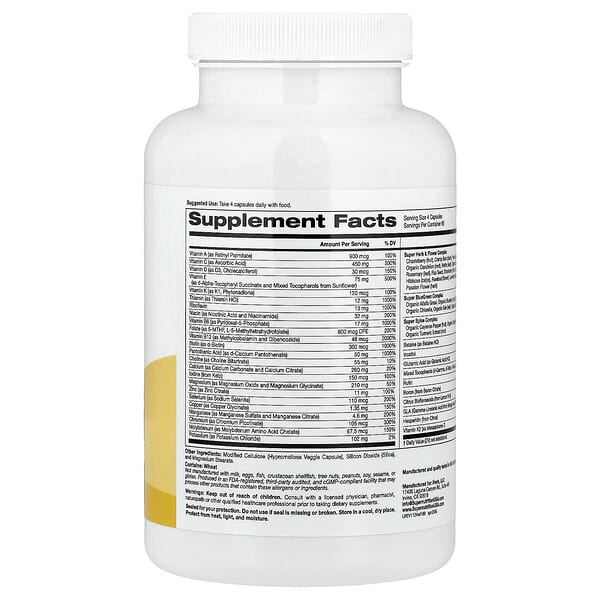 Alternative view of Super Nutrition, Women's Multivitamin with Super Balancing Botanicals, Greens, Spices and Vitamin A, Iron Free, 240 Veggie Capsules