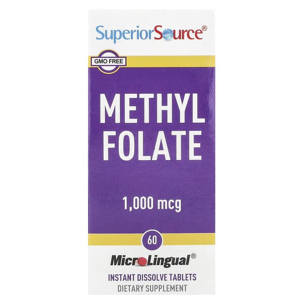Superior Source, Methyl Folate, 1,000 mcg, 60 Instant Dissolve Tablets