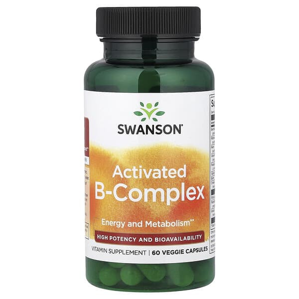 Swanson, Activated B-Complex, 60 Veggie Capsules